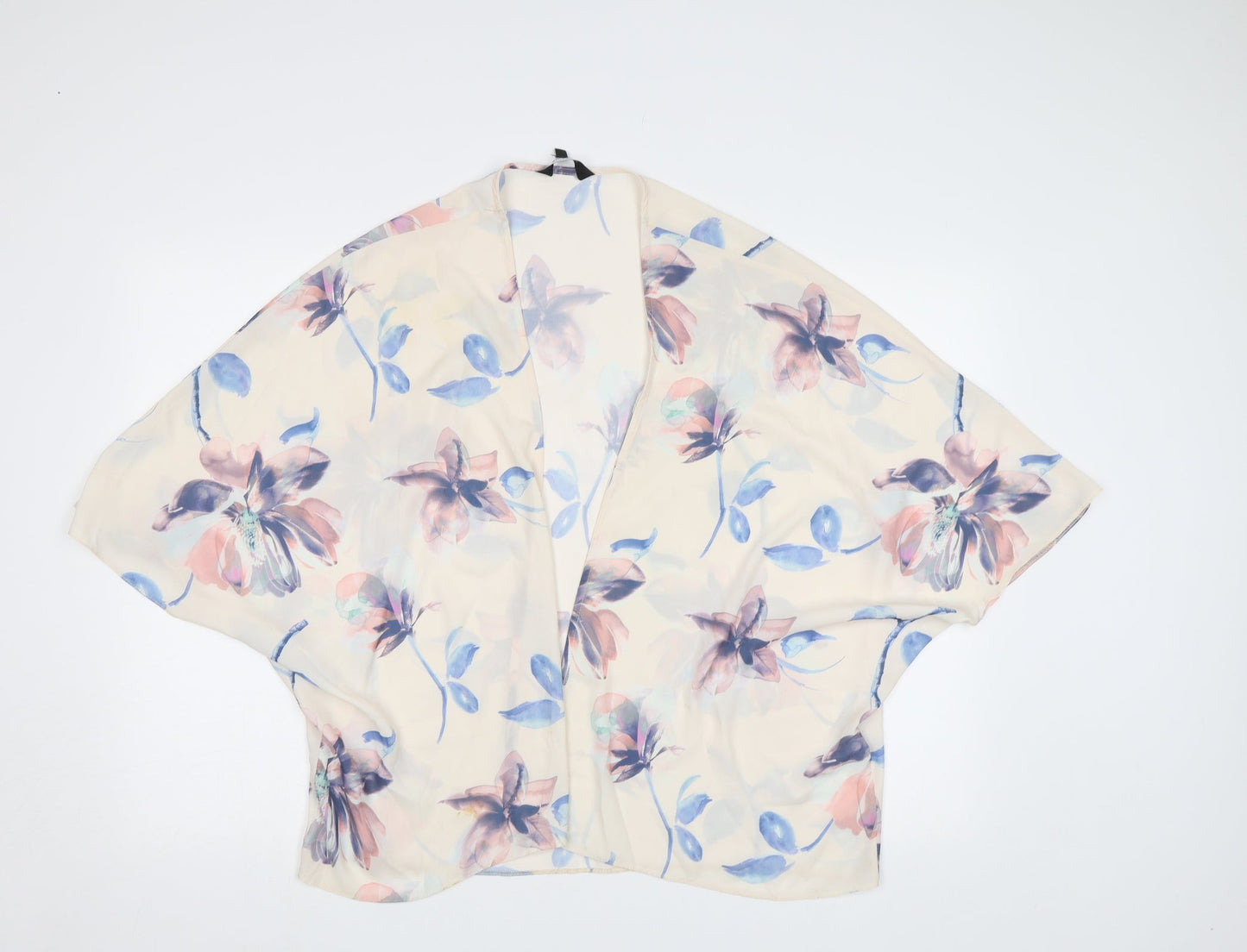 New Look Womens Ivory Floral  Basic Blouse Size 8