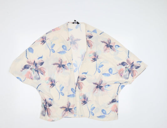 New Look Womens Ivory Floral  Basic Blouse Size 8