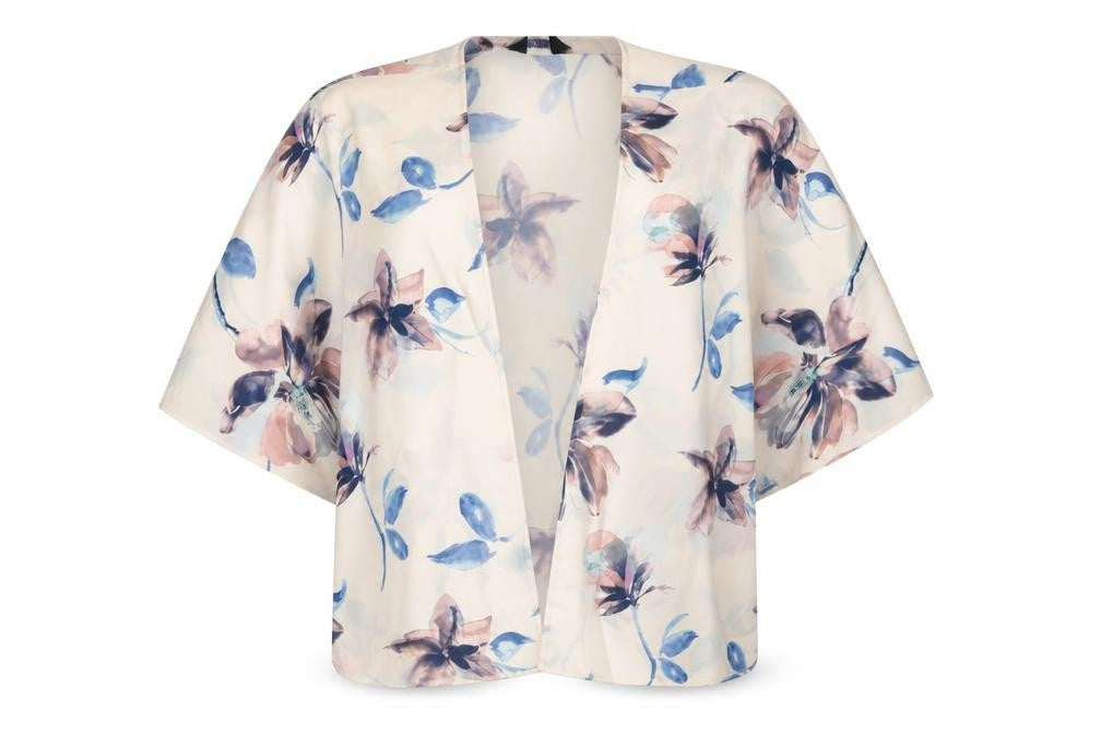 New Look Womens Ivory Floral  Basic Blouse Size 8