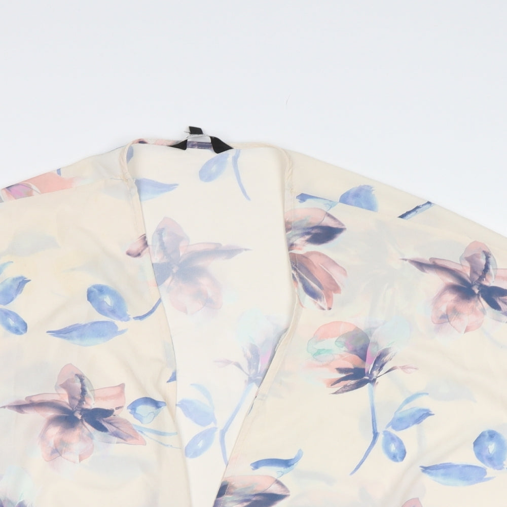 New Look Womens Ivory Floral  Basic Blouse Size 8
