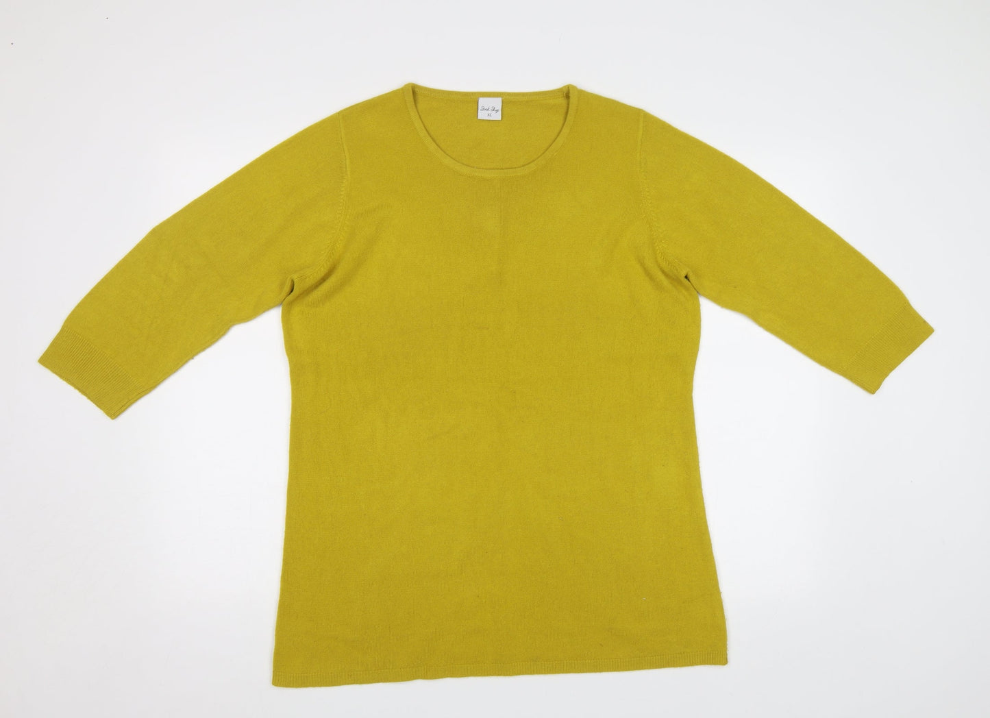 Stiock Shop Womens Yellow   Pullover Jumper Size XL