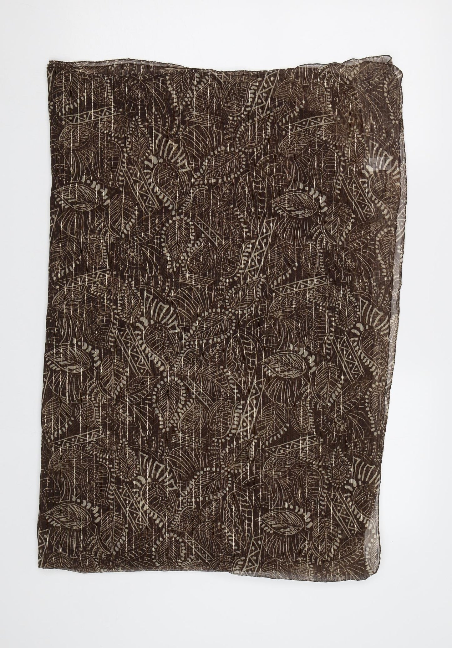 Matalan Unisex Brown Paisley   Scarf