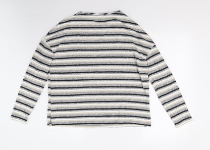 Dorothy Perkins Womens Multicoloured Striped Knit Pullover Jumper Size 10