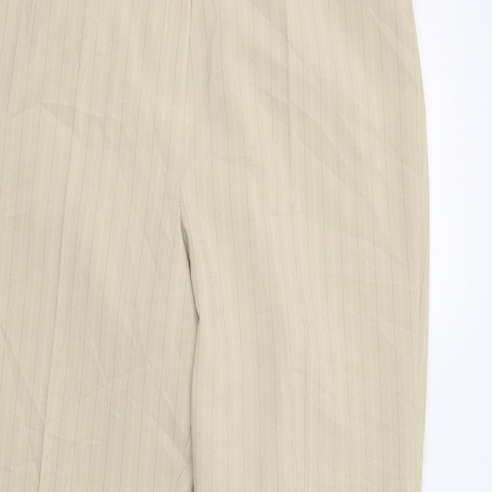 Dorothy Perkin Womens Beige Striped  Trousers  Size 16 L32 in