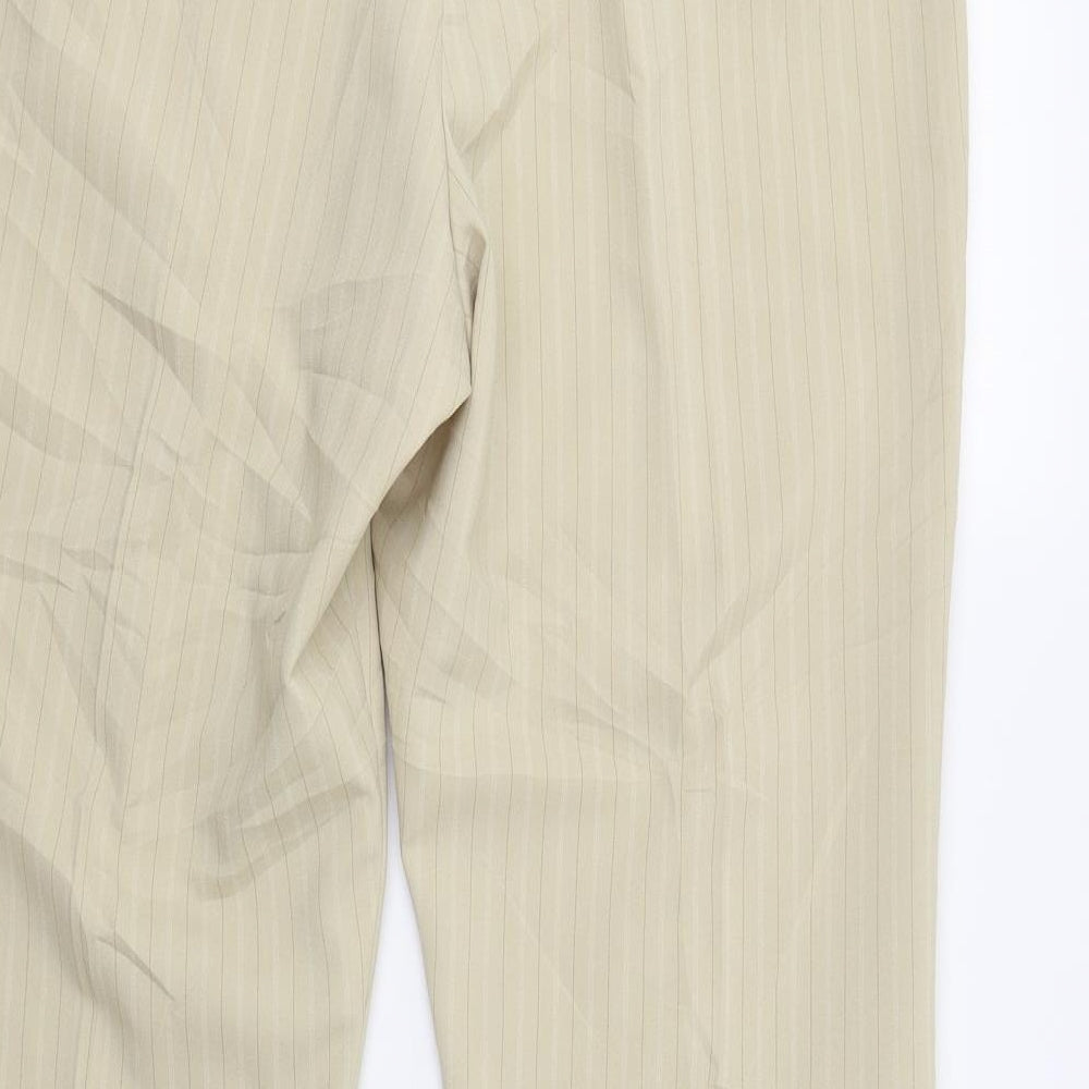 Dorothy Perkin Womens Beige Striped  Trousers  Size 16 L32 in