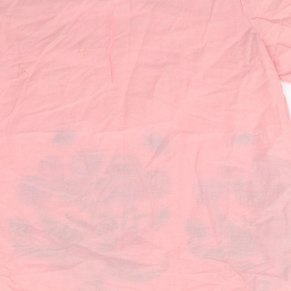 Prworn Womens Pink Floral  Basic Blouse Size 2XL