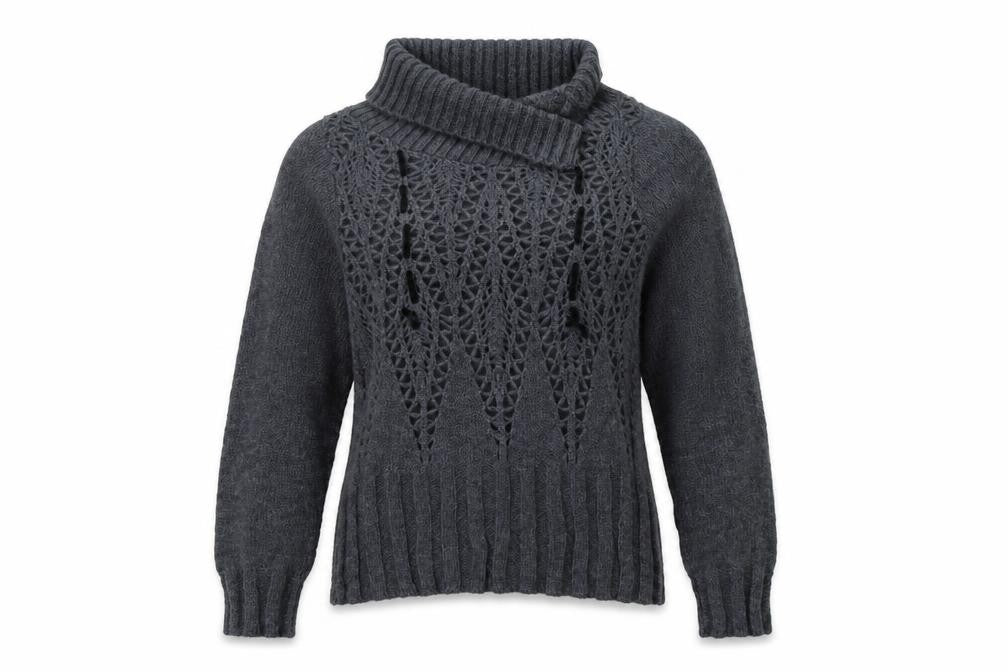 Sasha Womens Grey  Knit Pullover Jumper Size XL