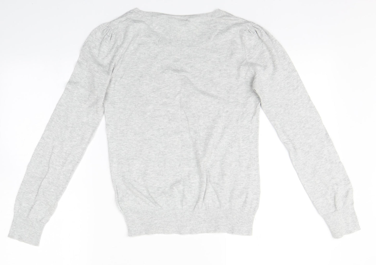 New Look Womens Grey  Knit Pullover Sweatshirt Size 12  - sequin