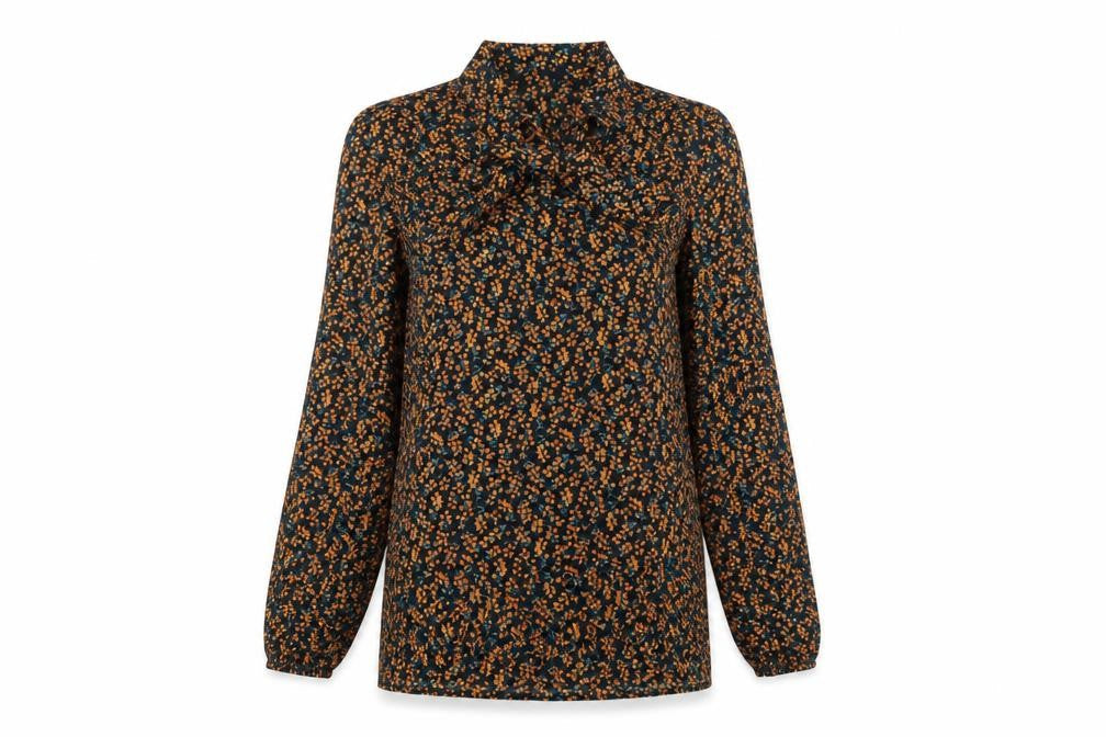 Fashion Union Womens Black Floral  Basic Blouse Size 8