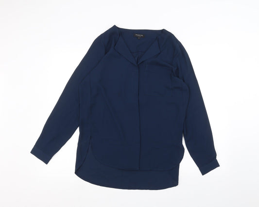 Selected Femme Womens Blue   Basic Button-Up Size 6