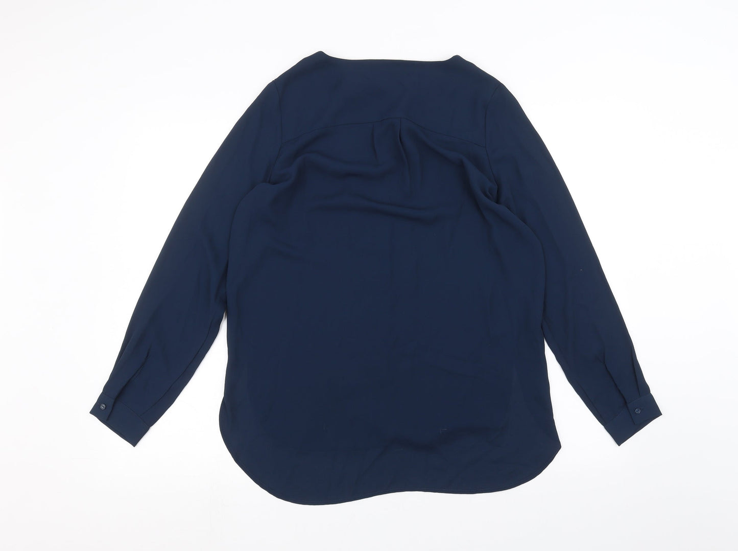 Selected Femme Womens Blue   Basic Button-Up Size 6