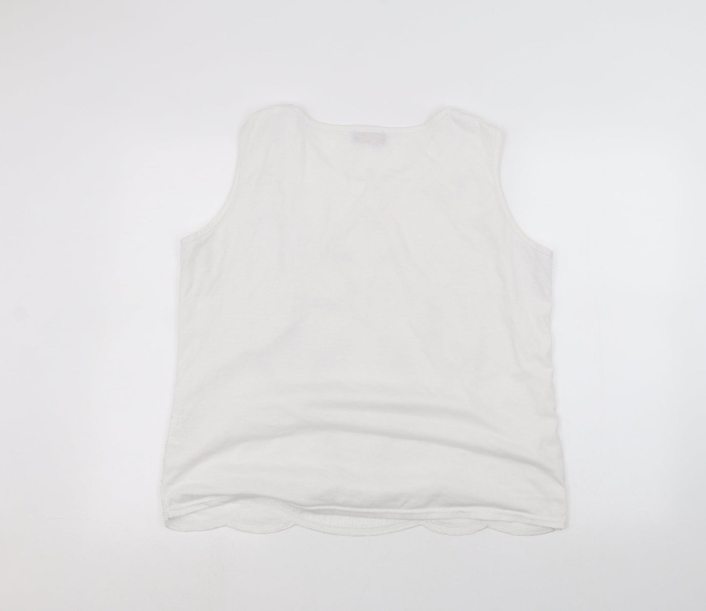 anna rose Womens White   Basic T-Shirt Size XL