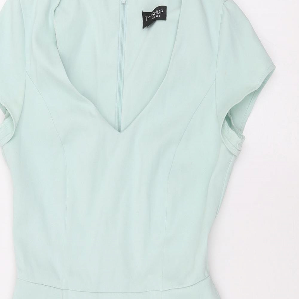 Topshop Womens Blue   Basic Blouse Size 8