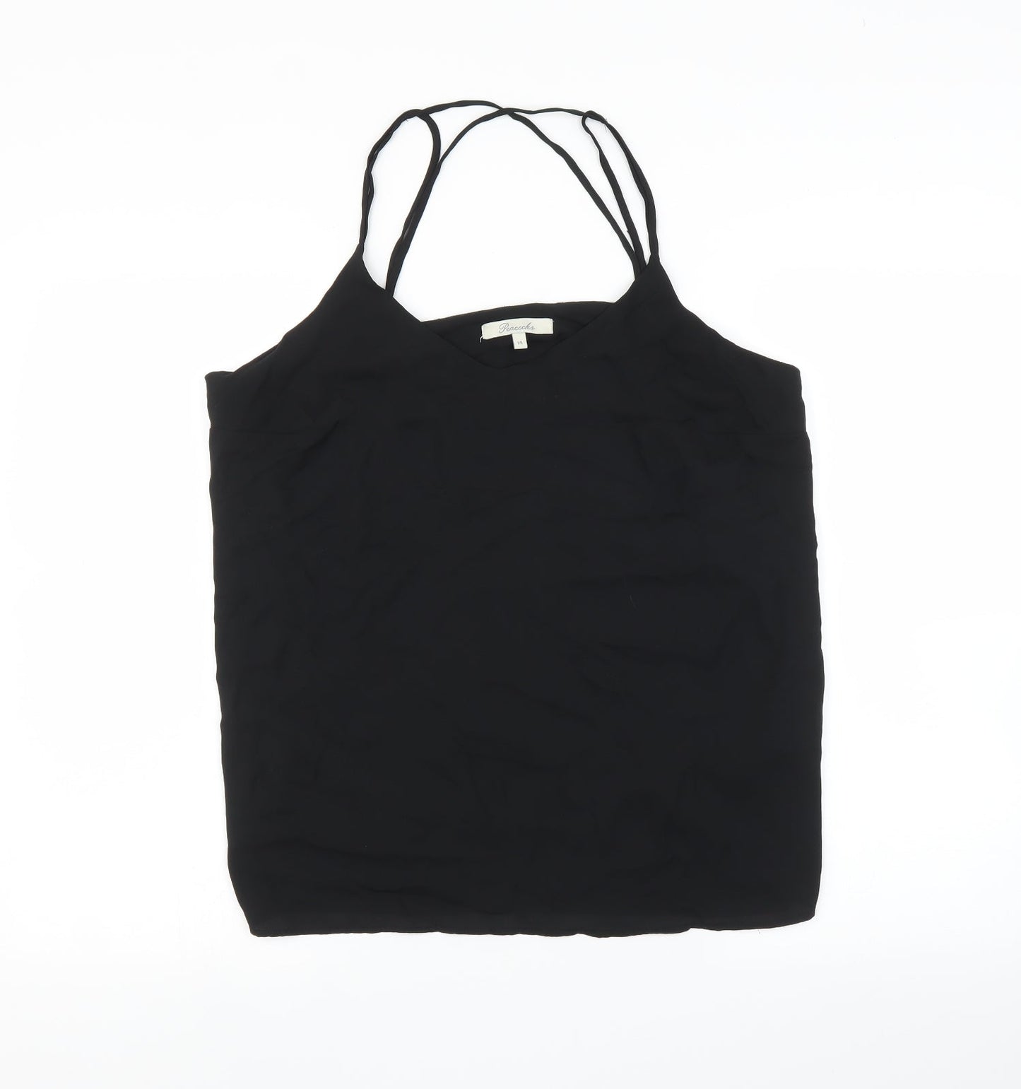 Peacocks Womens Black   Camisole T-Shirt Size 14