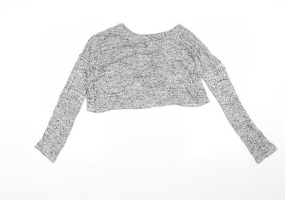 Preloved H&M Womens Grey   Basic T-Shirt Size XS  - Cropped - Front