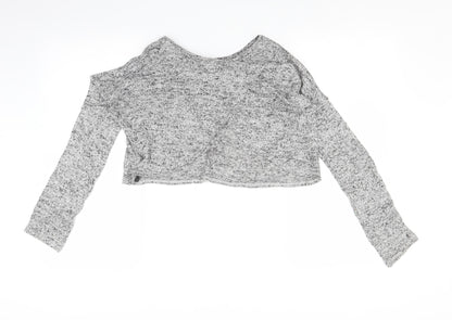 Preloved H&M Womens Grey   Basic T-Shirt Size XS  - Cropped - Back