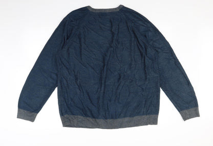 Back view of Easy men’s blue jumper, size XL
