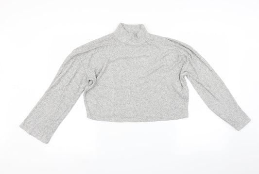 Topshop Womens Grey   Basic T-Shirt Size S  - Cropped