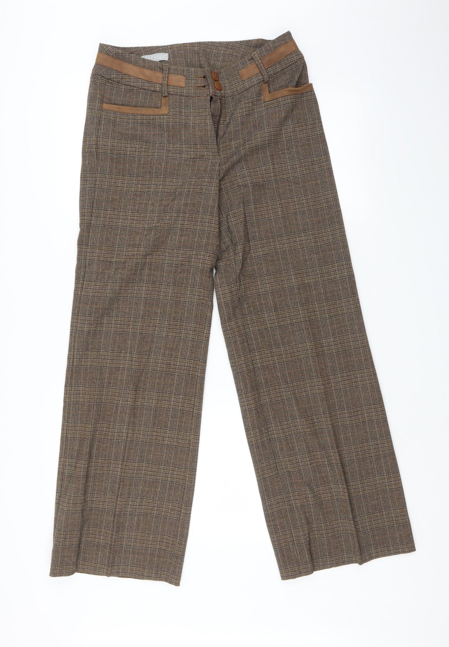 Kapalua Womens Multicoloured Check  Trousers  Size 10 L29 in