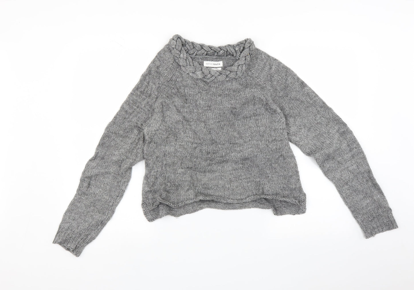 native Youth Womens Grey   Pullover Jumper Size M