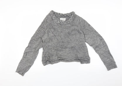 Additional front view of native Youth women’s grey jumper, size M