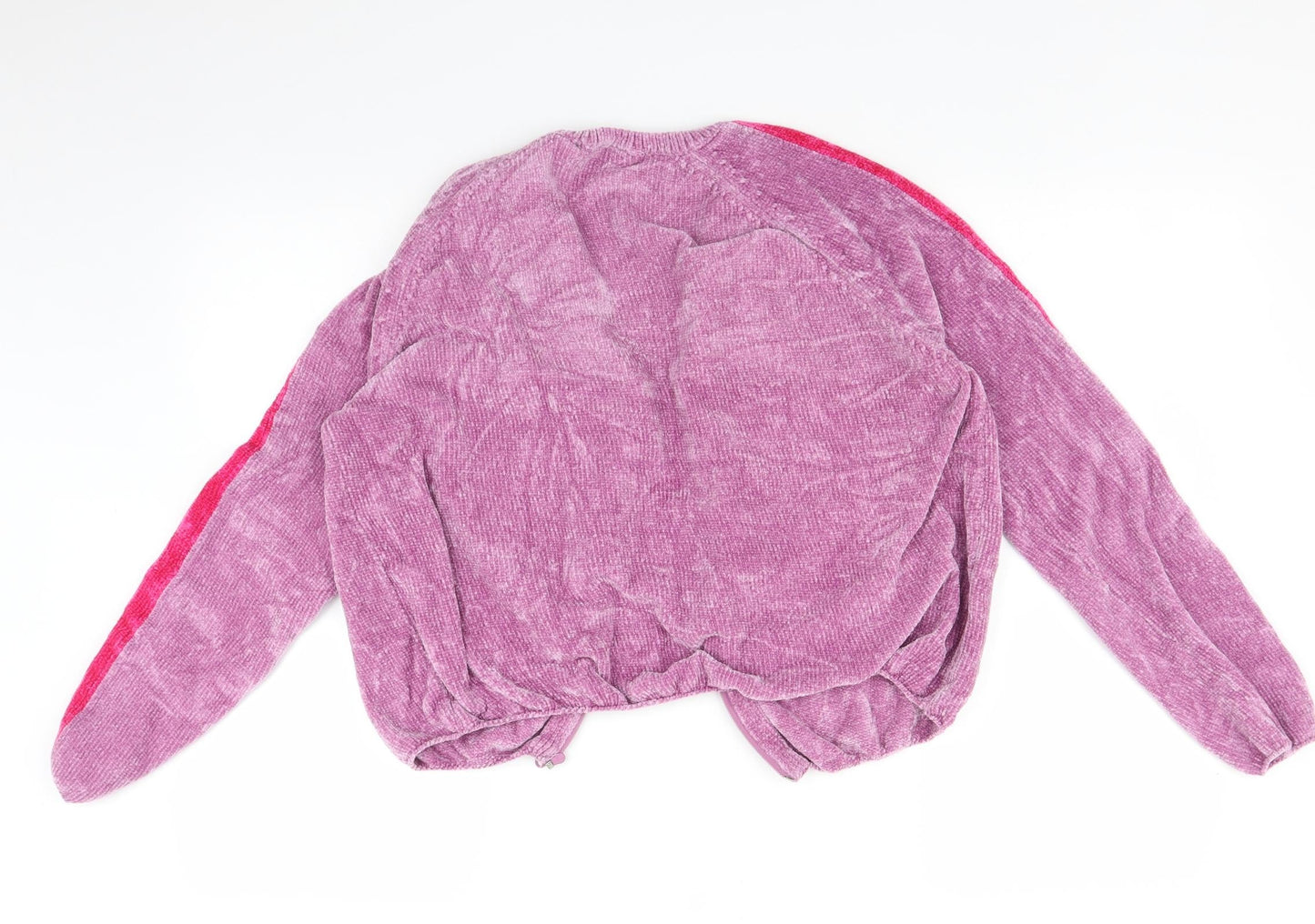 United Colours of Benetton Girls Purple Striped  Cape Jumper Size 13-14 Years