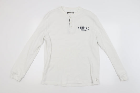 Farrell Mens White Check  Pullover Jumper