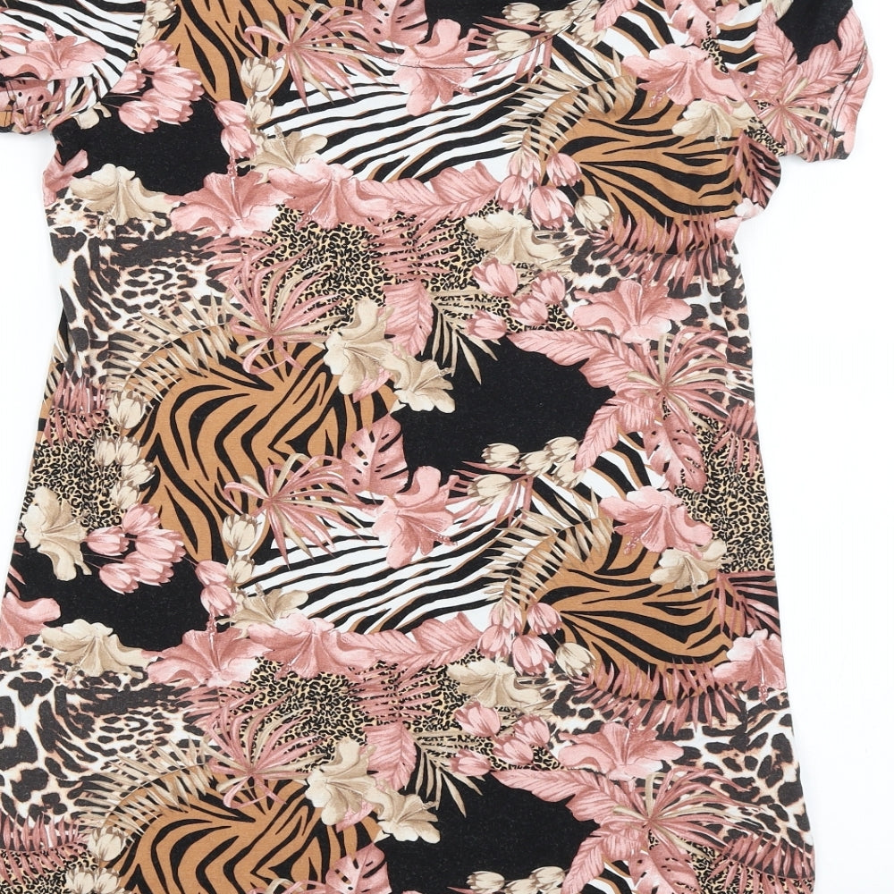 TU Womens Multicoloured Animal Print  Basic Blouse Size 10