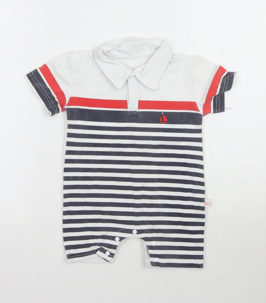 Preworn Baby Multicoloured Striped  Babygrow One-Piece Size 3-6 Months