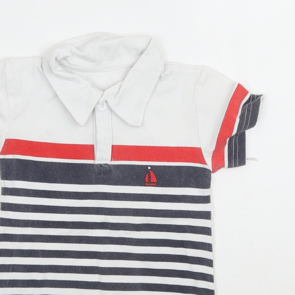 Preworn Baby Multicoloured Striped  Babygrow One-Piece Size 3-6 Months