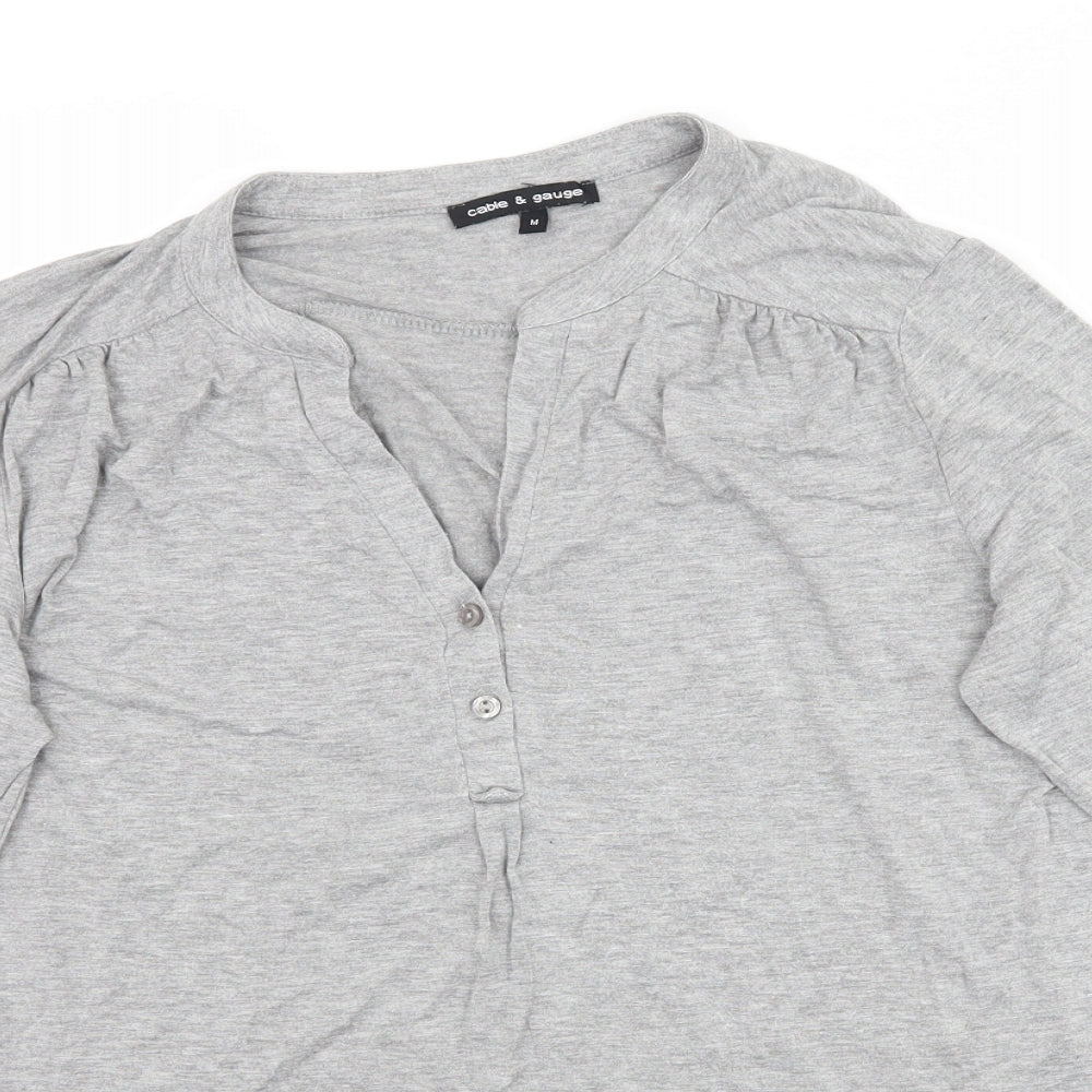 Cable & Gauge Womens Grey   Basic T-Shirt Size M