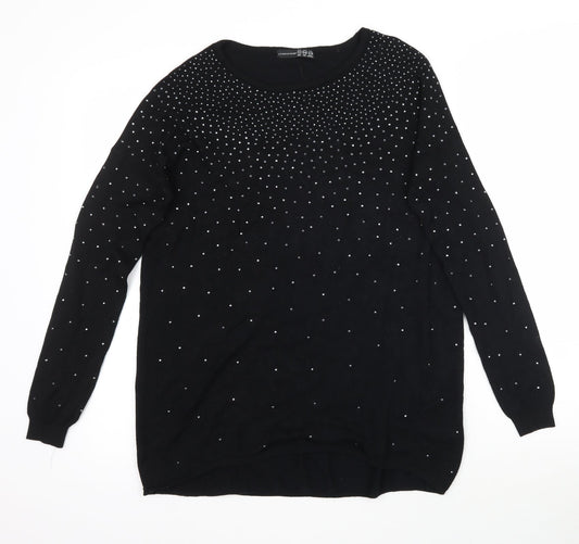 Atmosphere Womens Black  Knit Pullover Jumper Size 6