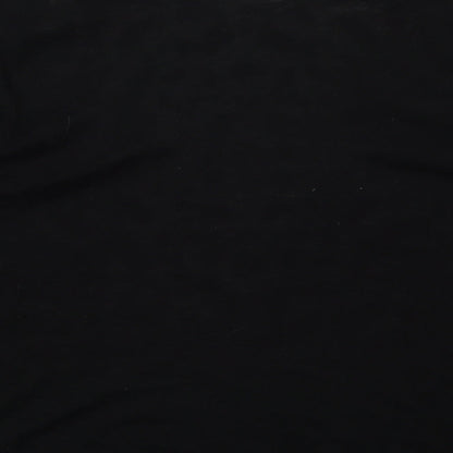 Warehouse Womens Black Animal Print  Basic T-Shirt Size 10  - Blue