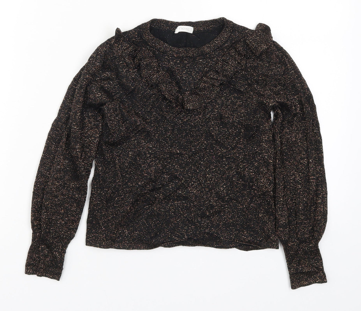 NEXT Girls Brown  Knit Pullover Jumper Size 6 Years