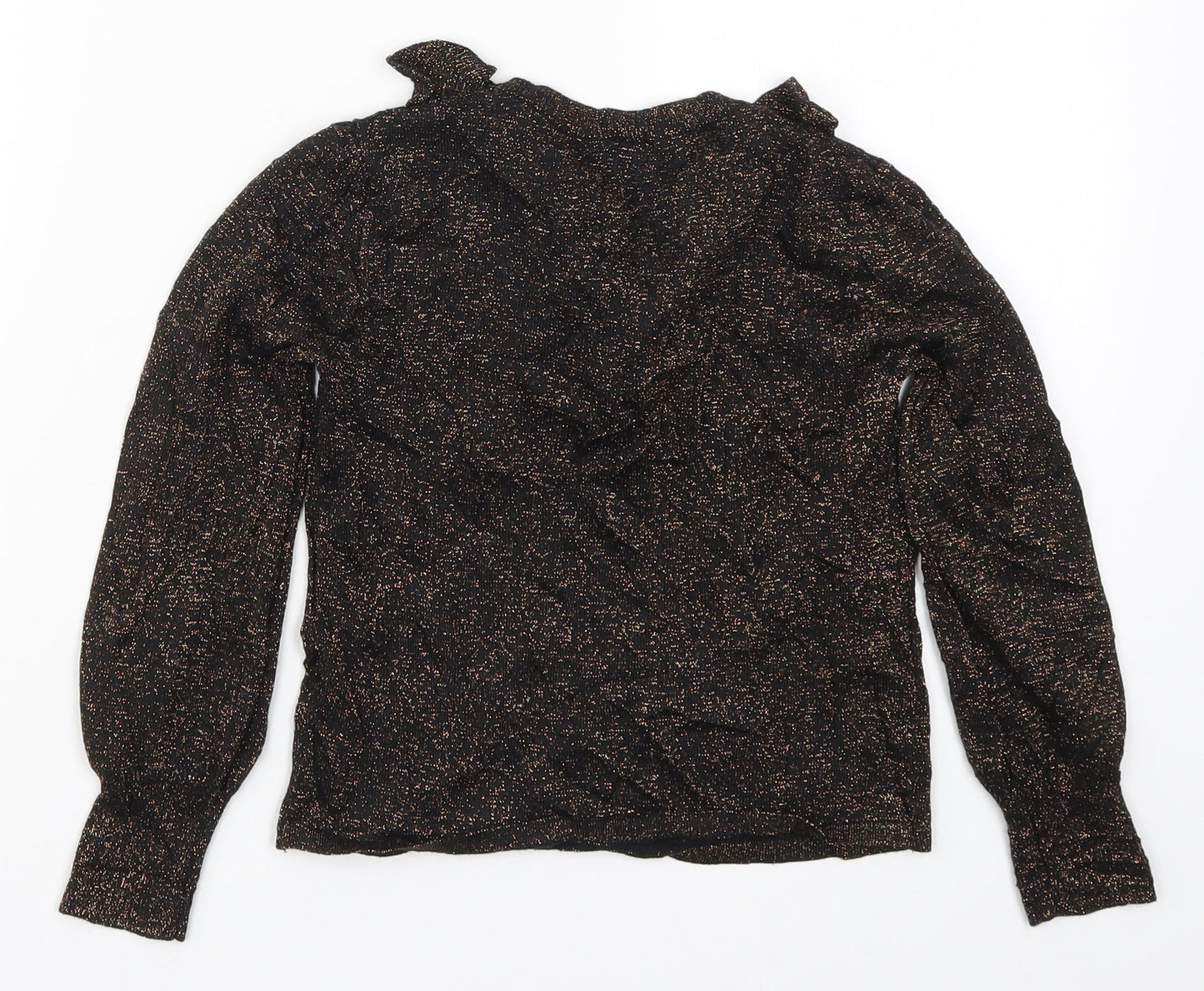 NEXT Girls Brown  Knit Pullover Jumper Size 6 Years