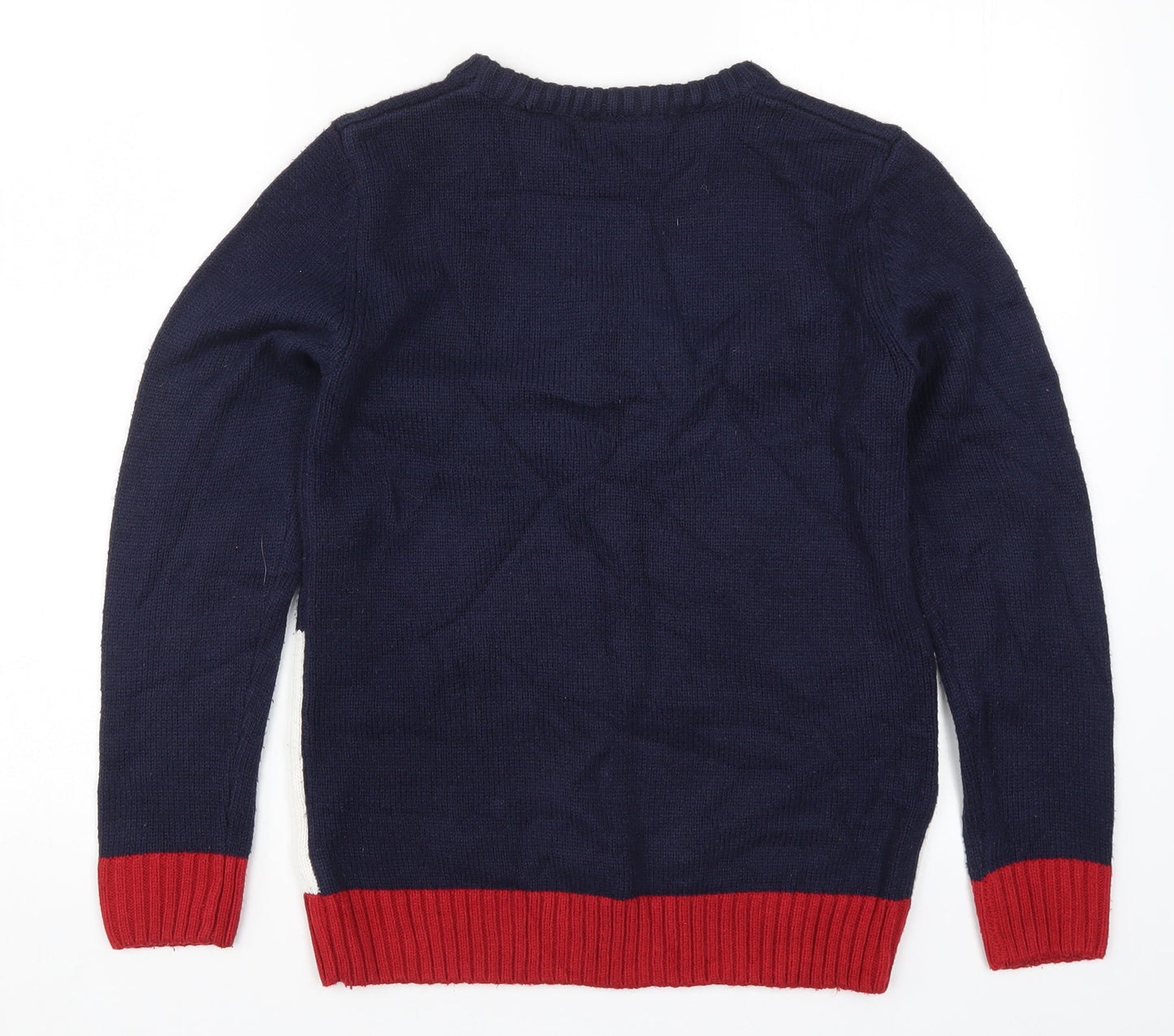 Matalan Boys Blue  Knit Pullover Jumper Size 12-13 Years  - Rudolph Penguin