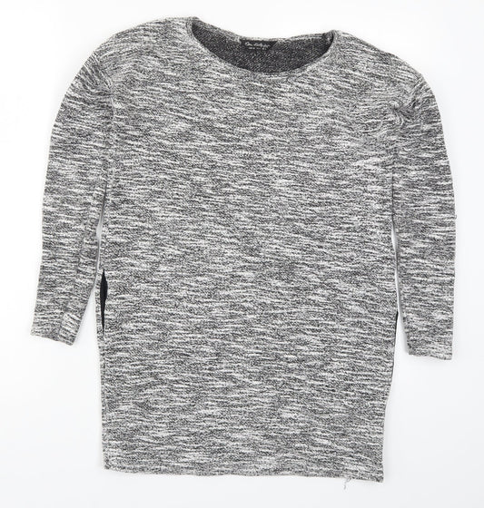 Miss Selfridge Womens Grey  Knit Pullover Jumper Size 6