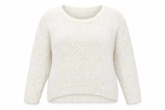 Tu Womens White  Knit Pullover Jumper Size 12