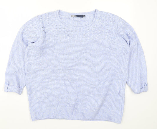 Isle Womens Blue  Knit Pullover Jumper Size 18