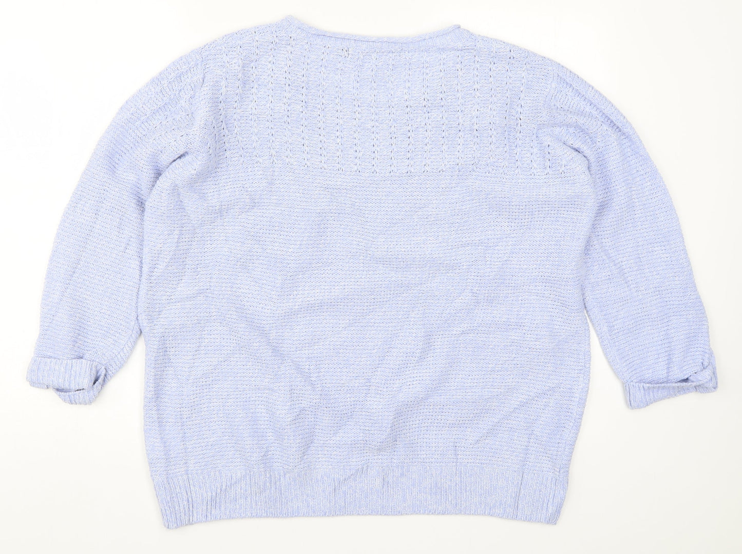 Isle Womens Blue  Knit Pullover Jumper Size 18