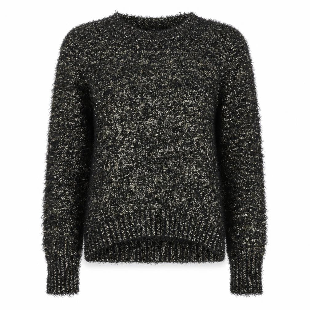 Luxe Womens Gold  Knit Pullover Jumper Size S