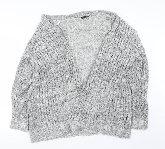 Glimpse Design Womens Grey  Knit Cardigan Jumper Size M