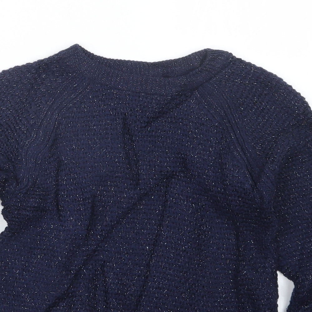 Gap Girls Blue  Knit Pullover Jumper Size 10-11 Years