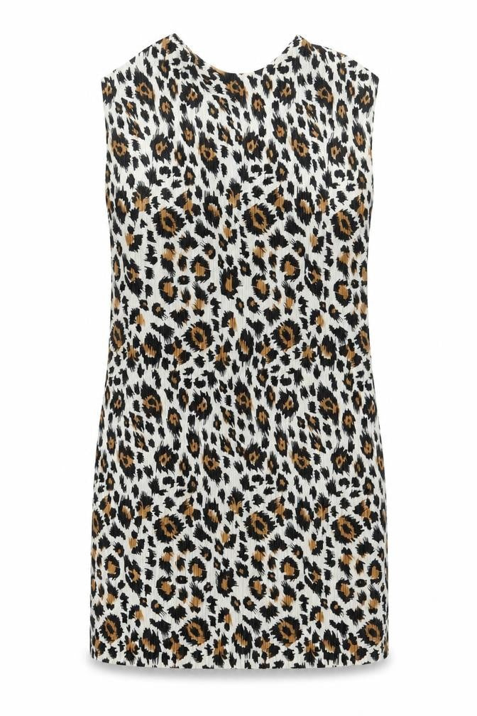 Topshop Womens Black Animal Print  Basic T-Shirt Size 8