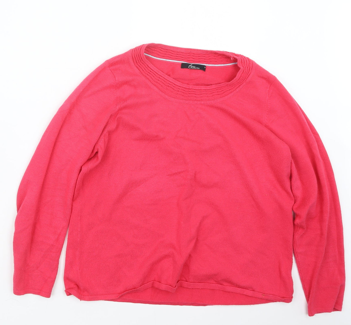 BM Womens Pink  Knit Pullover Jumper Size M