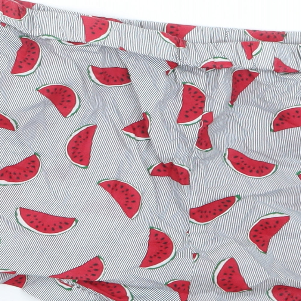 Preworn Womens Red Geometric  Hot Pants Shorts Size M