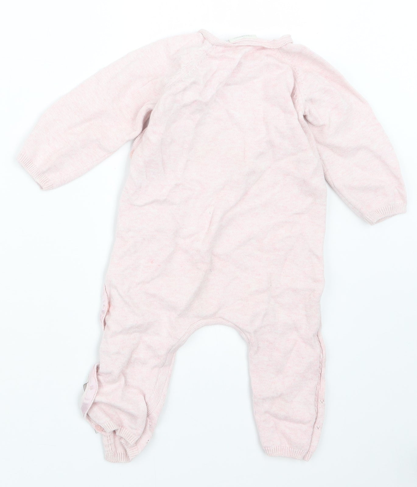 NEXT Girls Pink  Knit Coverall Outfit/Set Size 12-18 Months