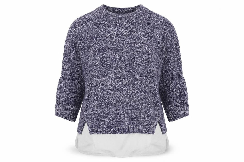 TU Womens Blue  Knit Pullover Jumper Size 14