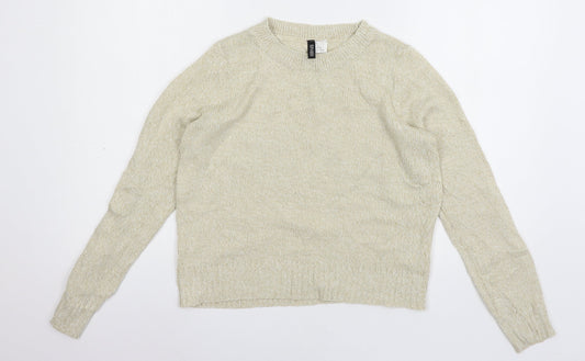 Divided Womens Beige  Knit Pullover Jumper Size XS
