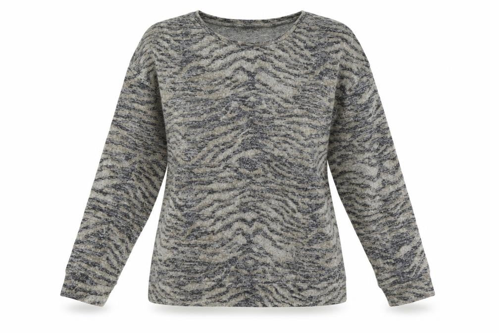 Papaya Womens Brown Animal Print Knit Pullover Jumper Size 10